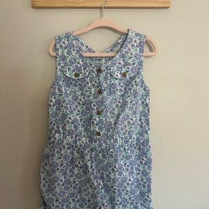 Y2K Old Navy Girls' Lavender Floral Sleeveless Romper 4T